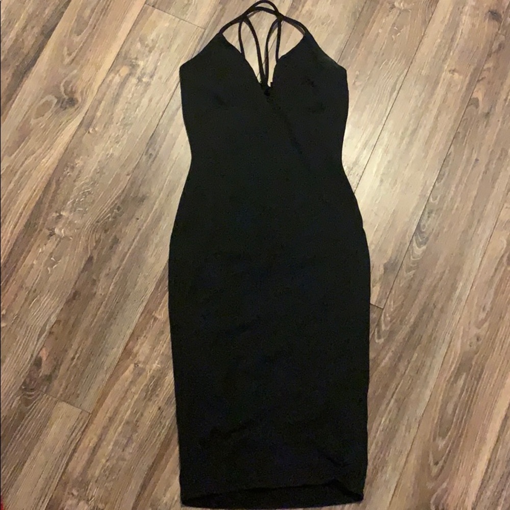 strappy black dress